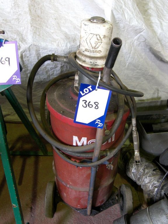 Grace hydraulic grease gun on trolley