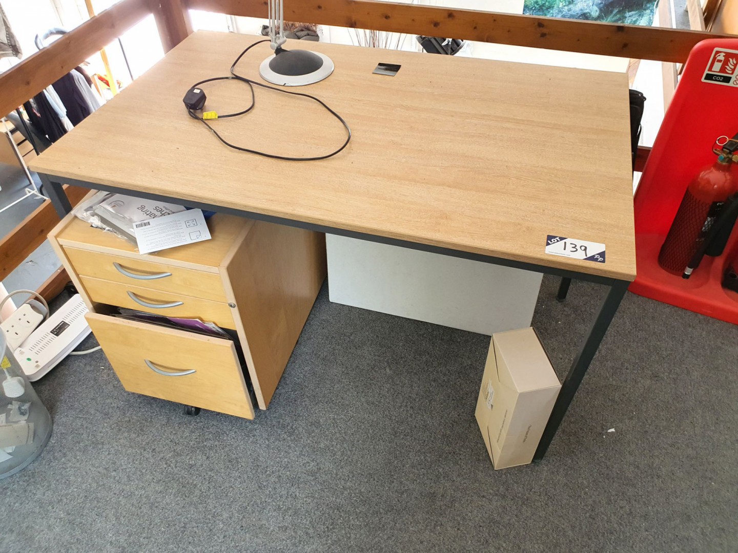 Light oak 1230x750mm office table