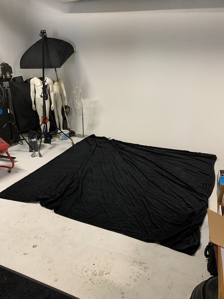 16ft x 12ft approx black velvet