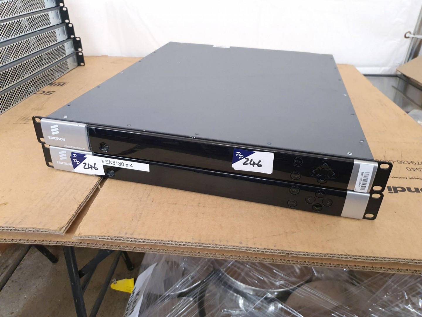 2x Ericsson video processors with 6x EN8130 SD VCM...