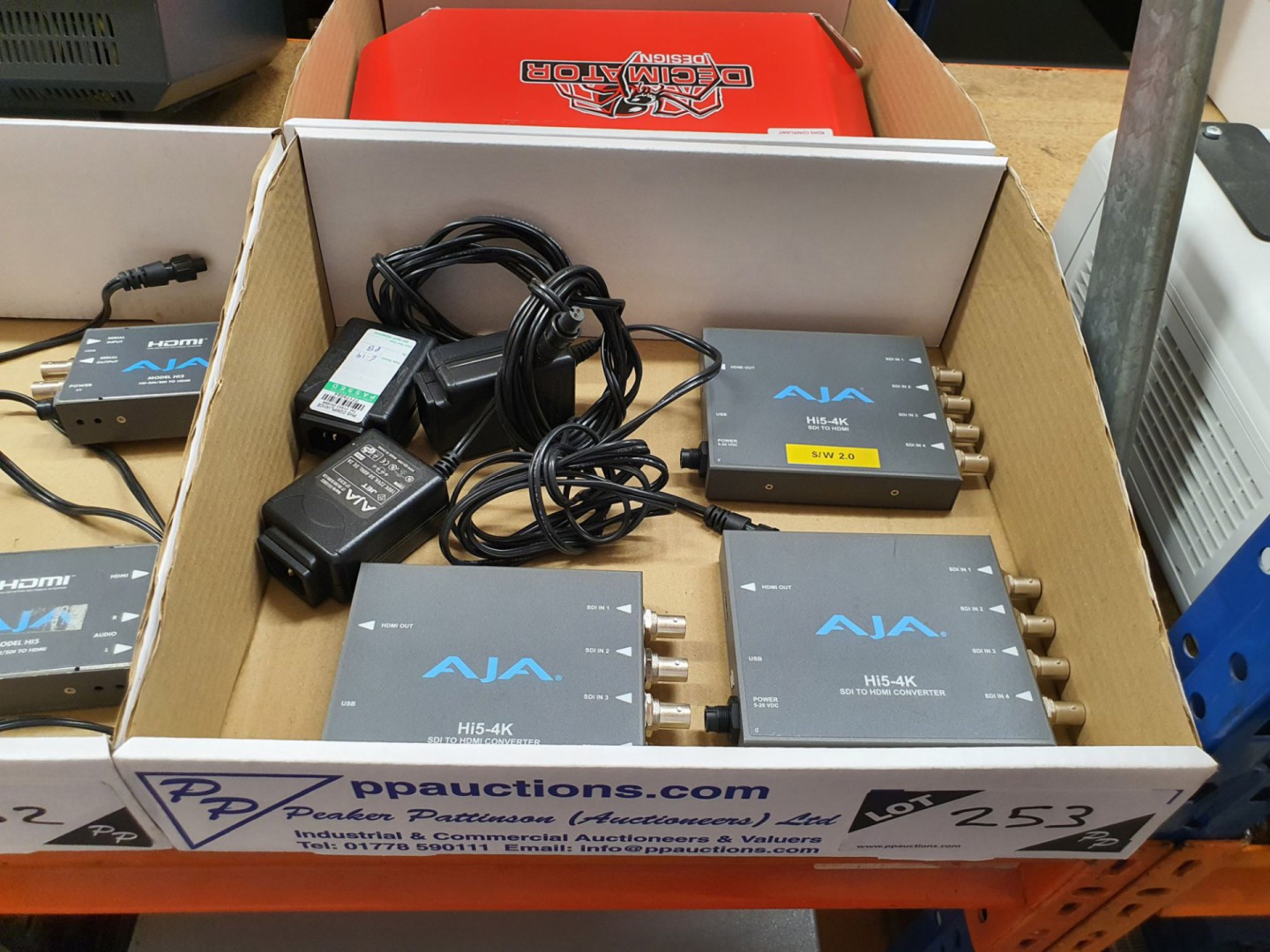 3x AJA HI5 4K SDi-HDMI convertors