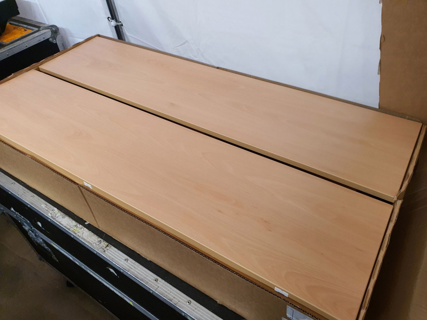 Beech folding pedestal lectern (boxed & unused)