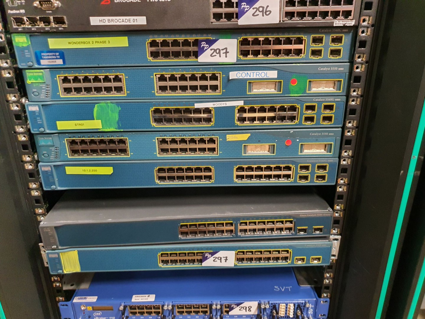 7x Cisco Systems network switches inc: 3560G, 3550...