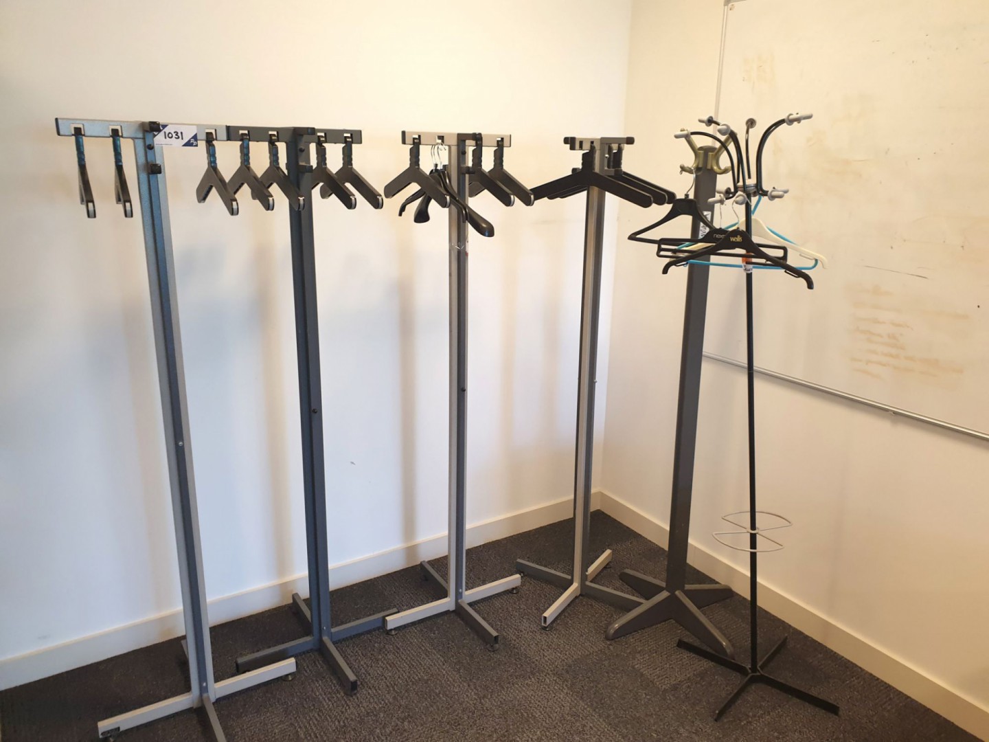 6x freestanding coat stands with hangers