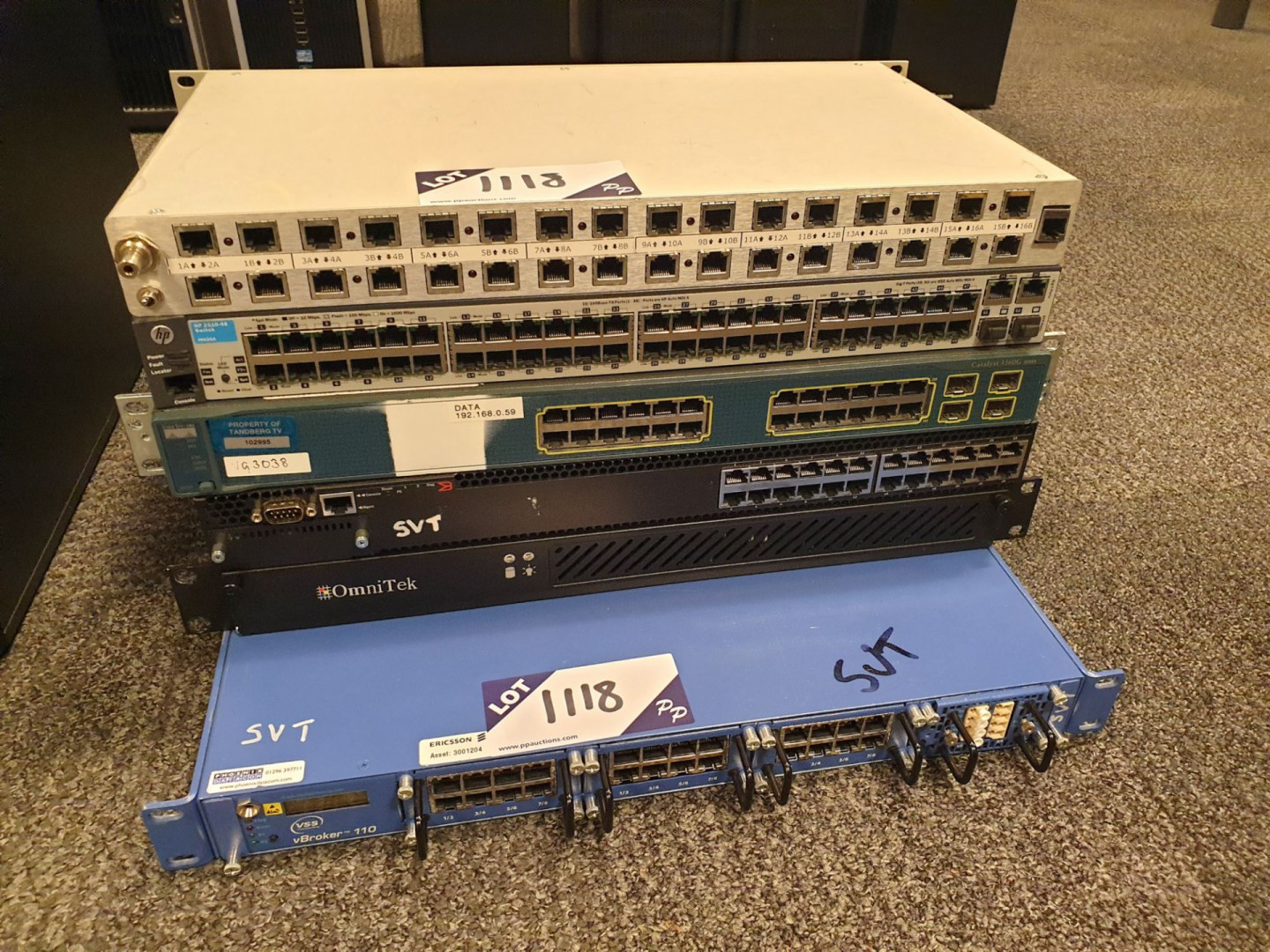 Qty various network routers etc inc: HP, Cisco, VS...