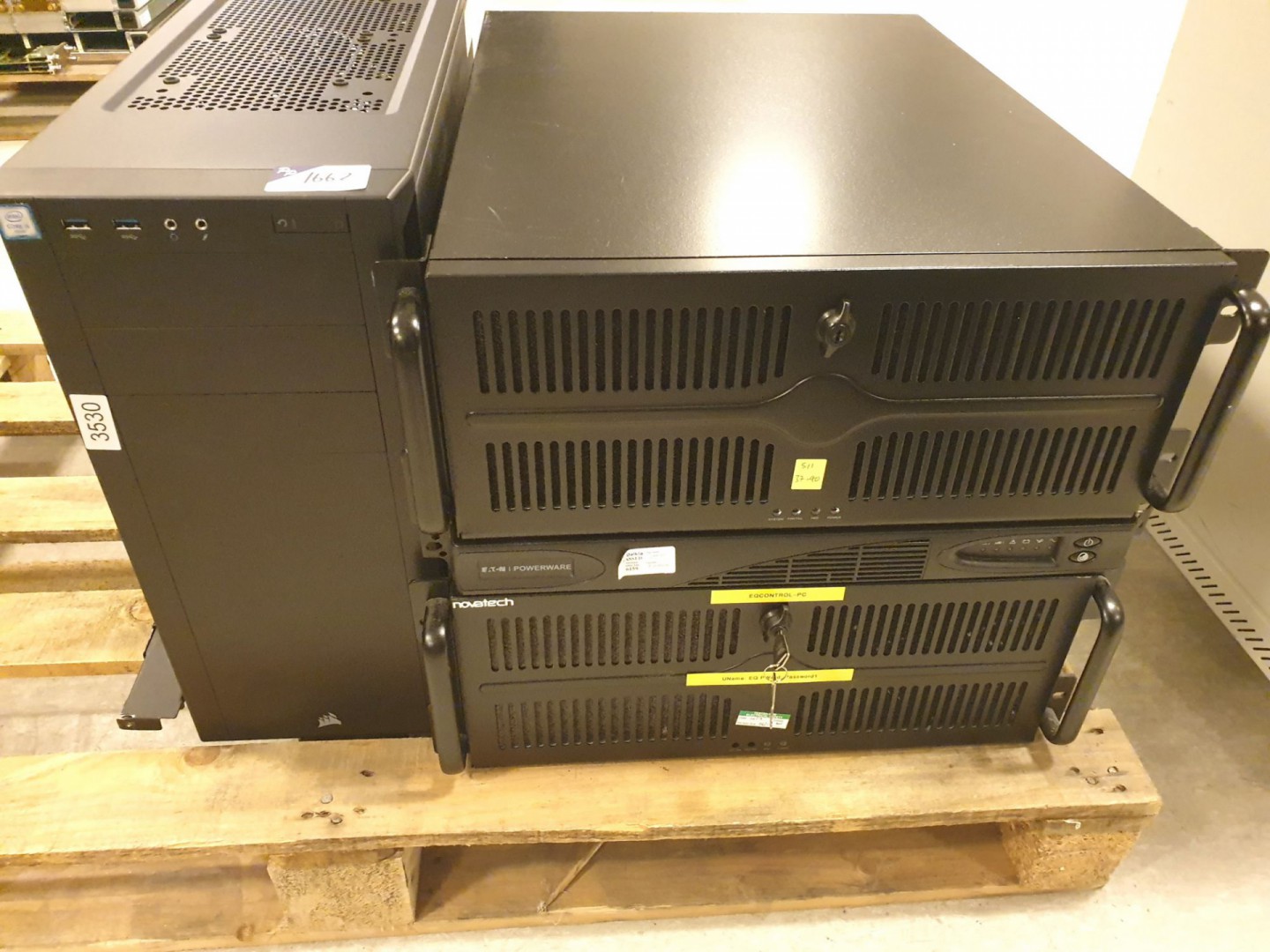 3x rack type PCs, Eaton Powerware UPS