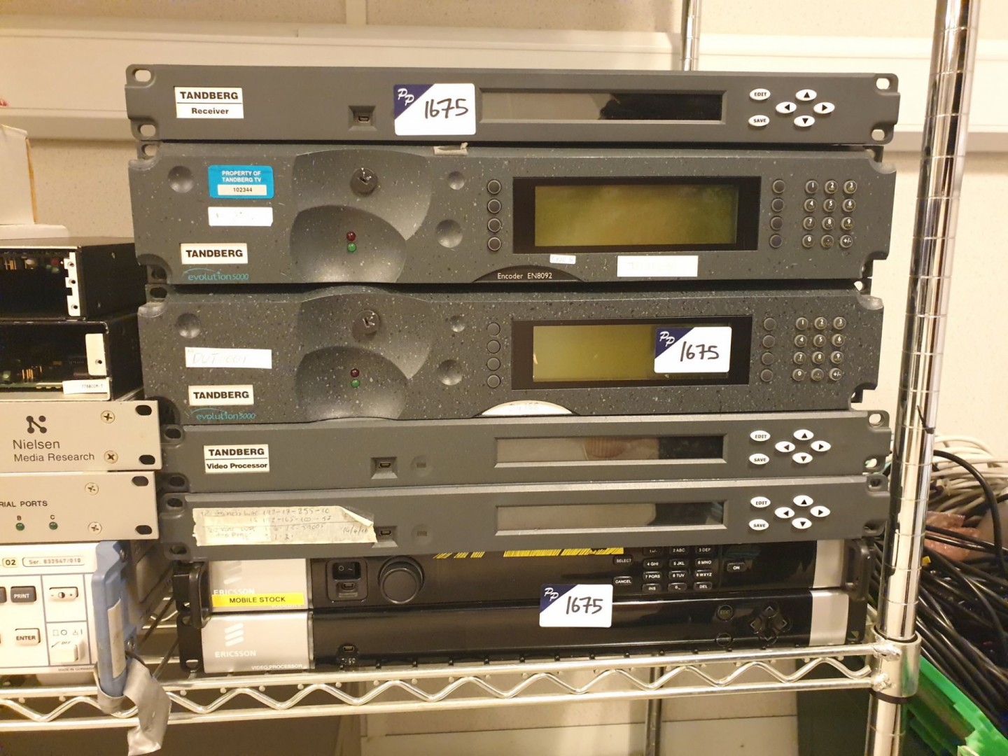 3x Tandberg RX8200 receivers, 2x EN encoders, Eric...