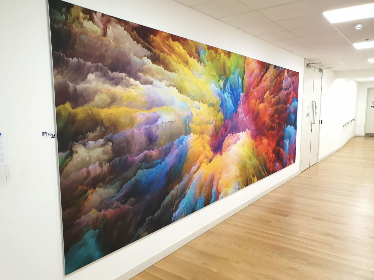 Large colour mural canvas, 6000x2140mm in frame