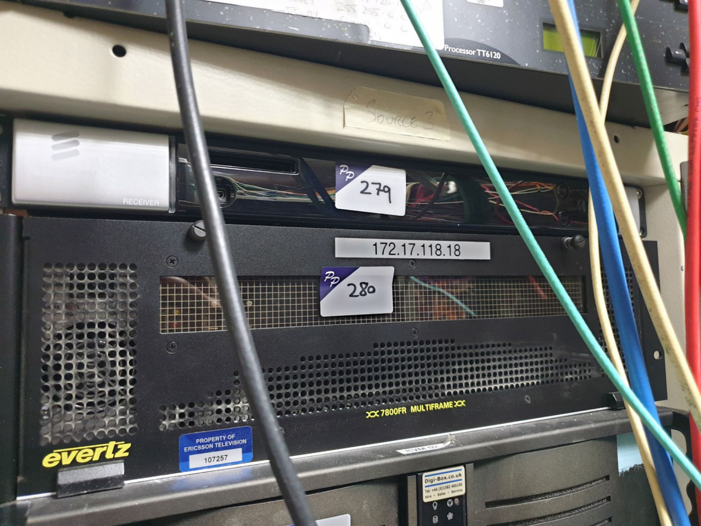 Evertz 7800FR multiframe chassis