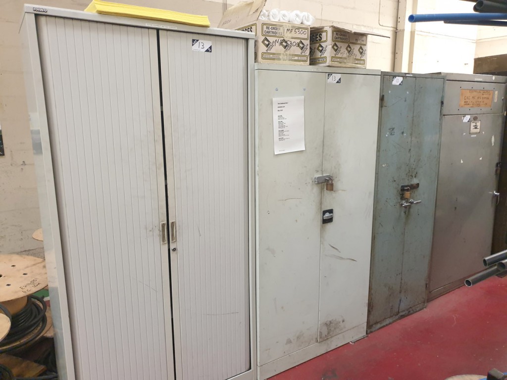 3x various metal storage cupboards (contents not i...