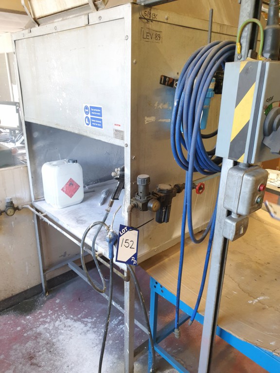 Ardox free standing spray booth, 39x22" aperture