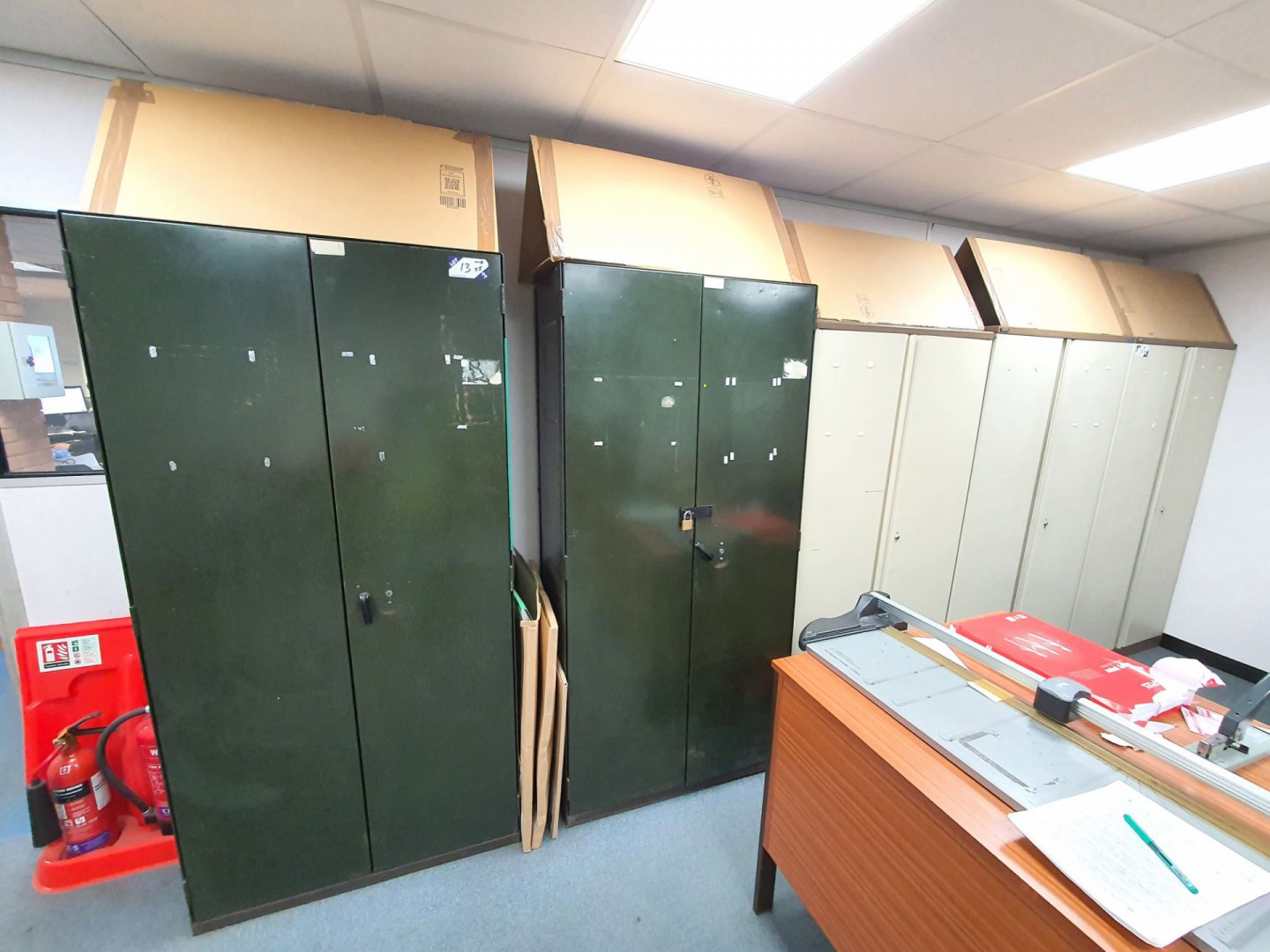 5x various 2 door storage cupboards, Triumph etc -...