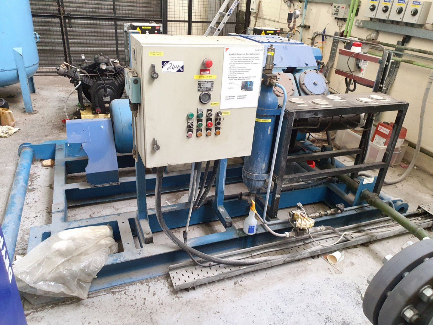 Reavell ‘V’ type high pressure compressor, 45kW -...