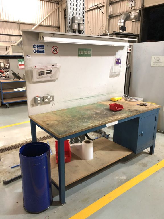 72" heavy duty work bench with built-in cupboard,...