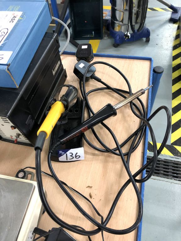Antex & RS soldering irons with holder