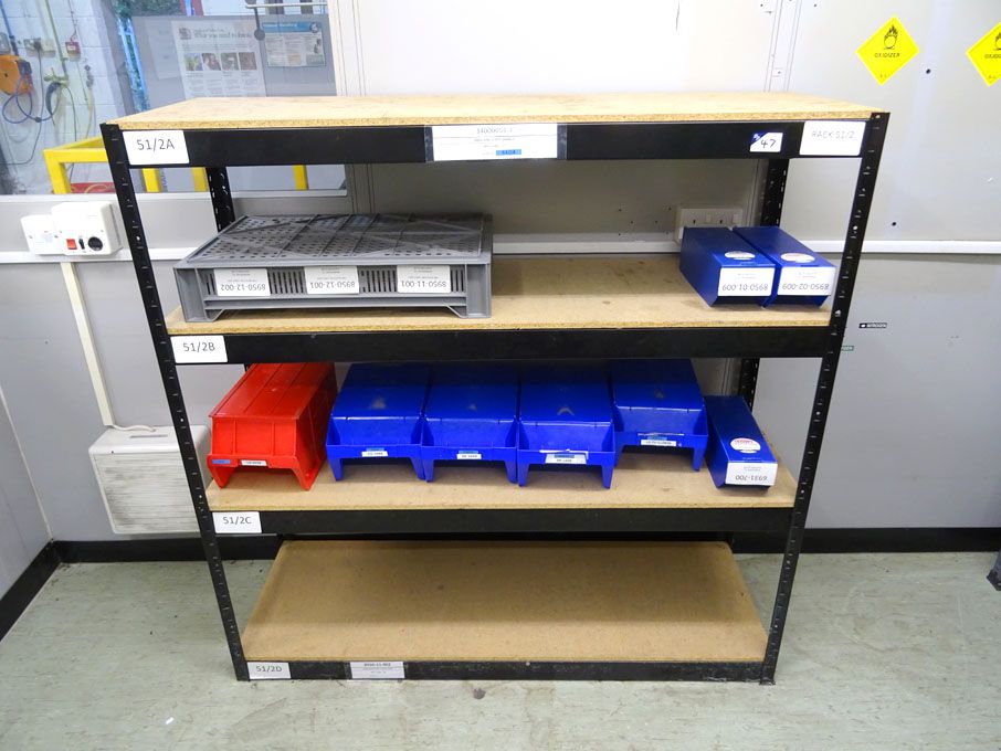 2x boltless light duty racks, multishelf, 1220x460...