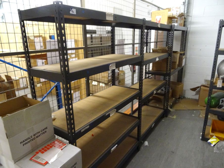 7 bays boltless light duty racking, 1200x460x1850m...