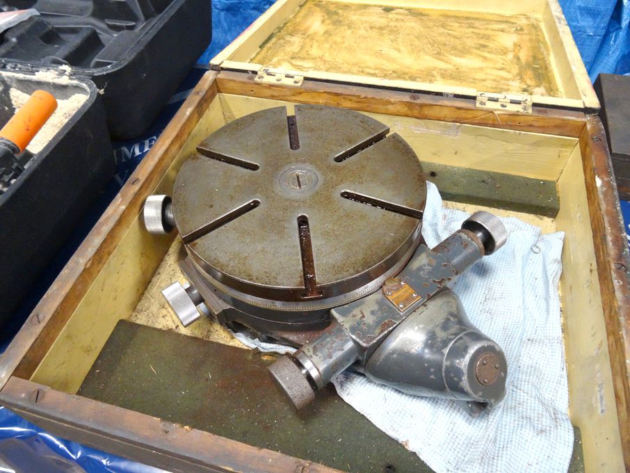 Hayes 10" optical rotary table in case
