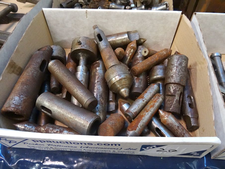 Qty various revolving centres, taper sleeves etc