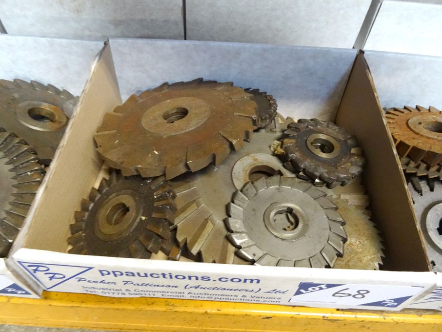 Qty HSS side & face milling cutters to 8" approx