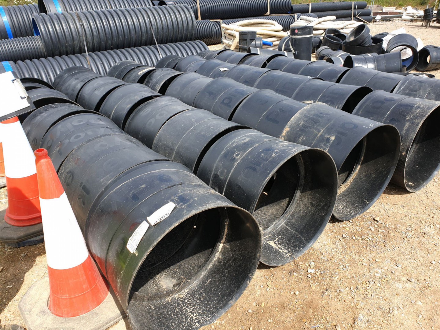 35x Polypipe 600mm rigid drain double socket coupl...