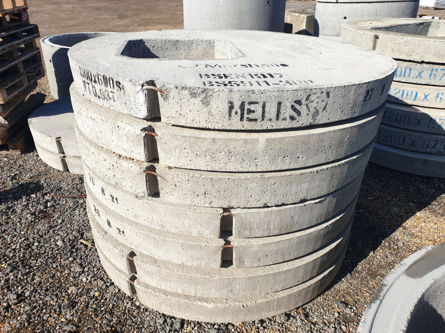 7x Marshall Mells 1500x600mm concrete drainage bis...