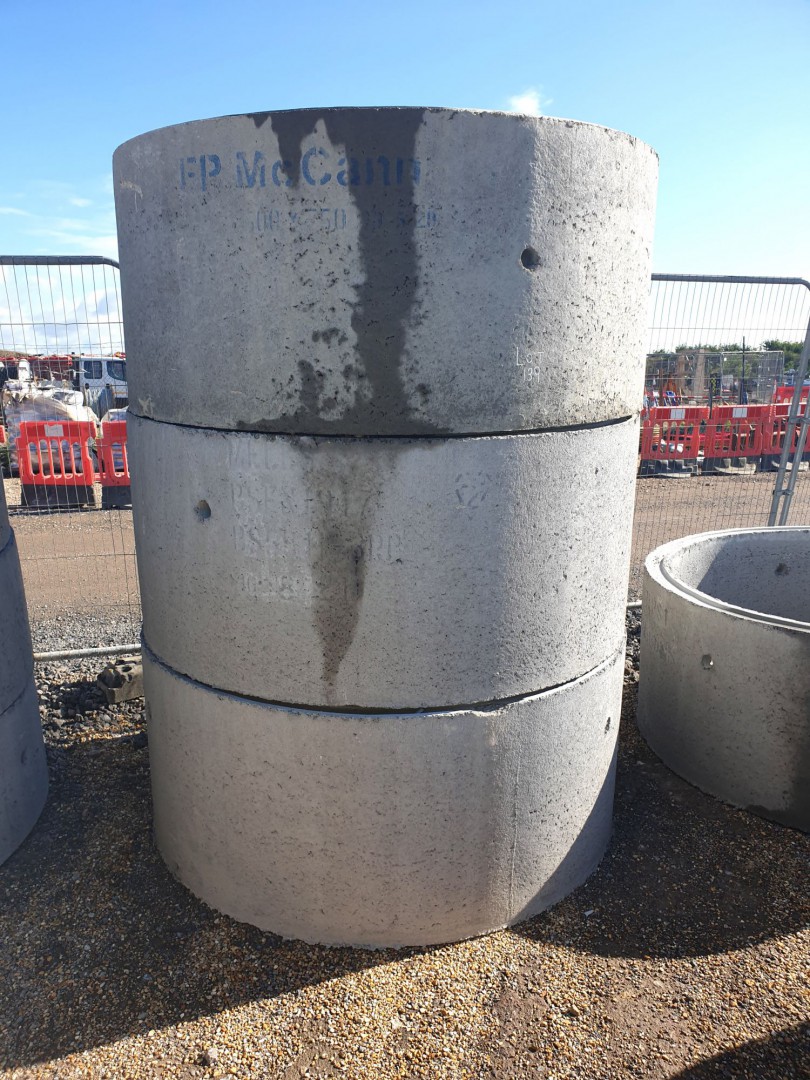 3x Marshall Mells 1500x0.75m concrete drainage rin...
