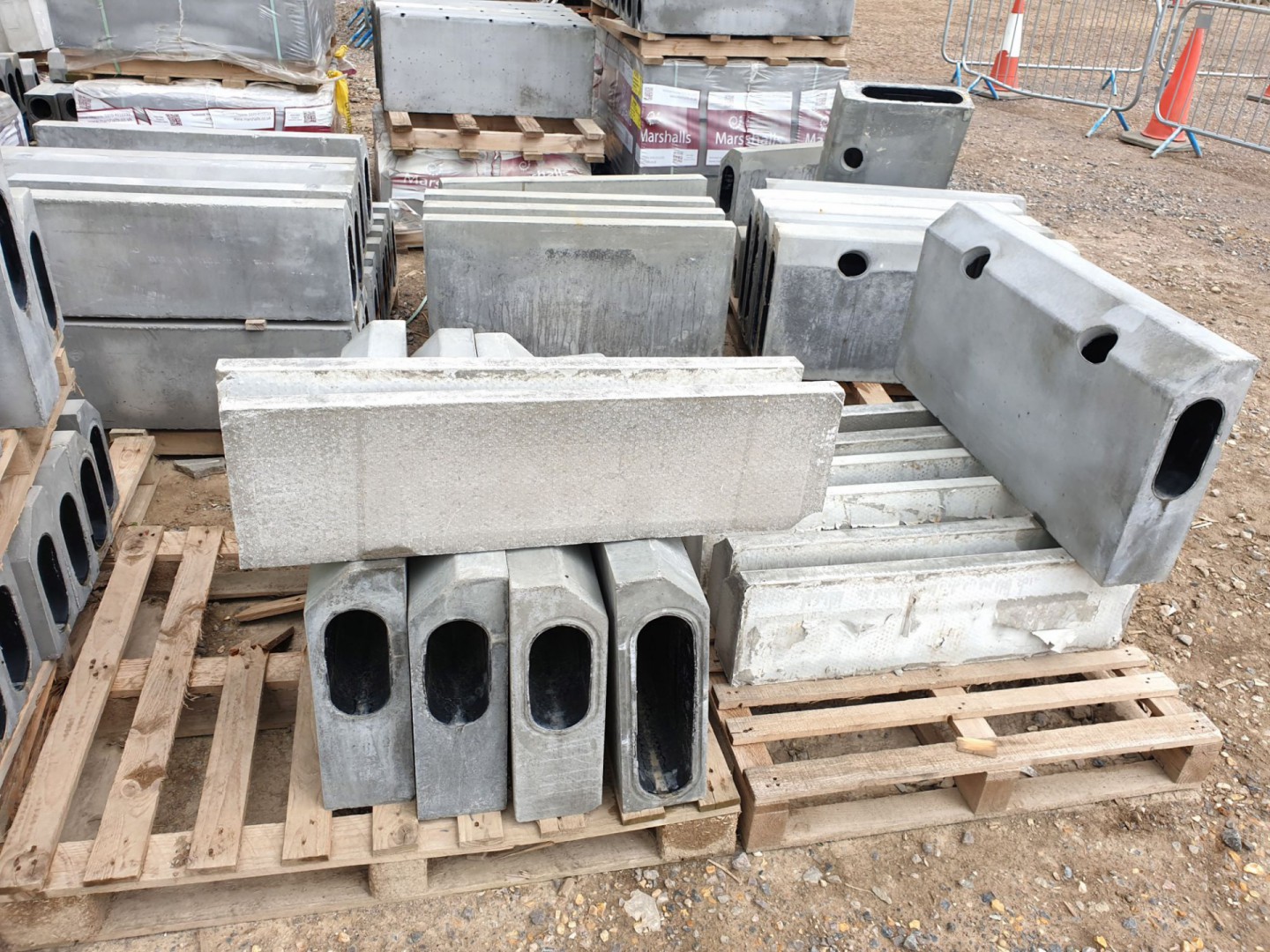 Qty various Marshall Beany Mono concrete drainage...