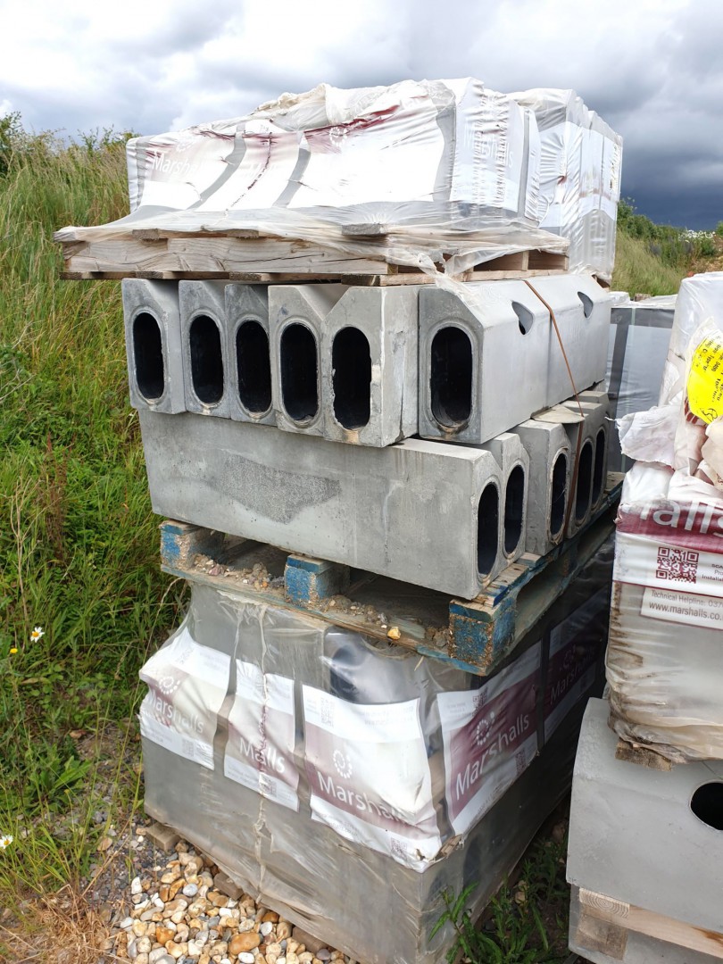 Qty various Marshall Beany Mono concrete drainage...