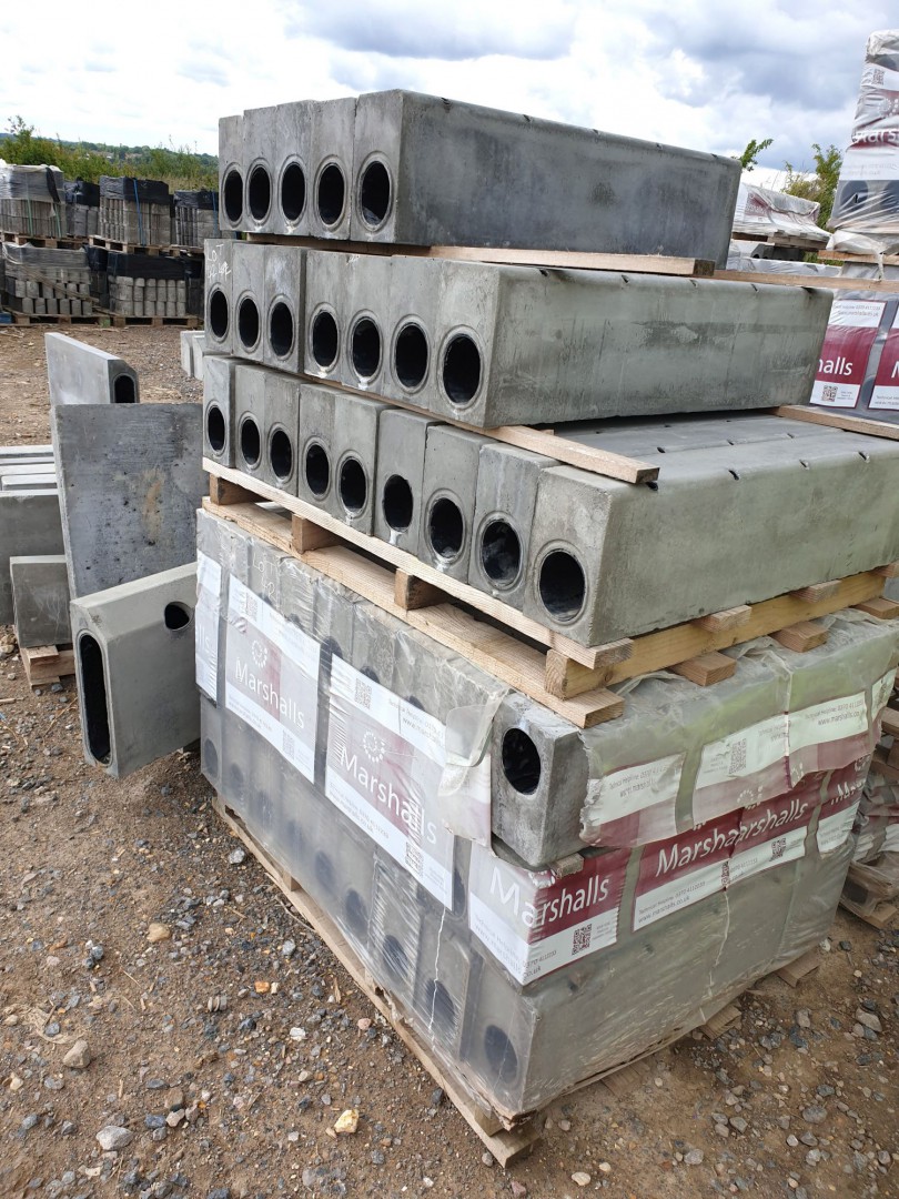 Qty various Marshall Beany Mono concrete drainage...