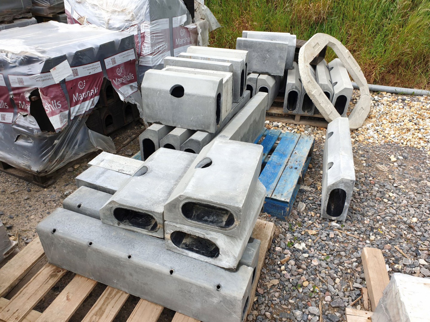 Qty Marshall Beany Mono concrete drainage kerbs on...