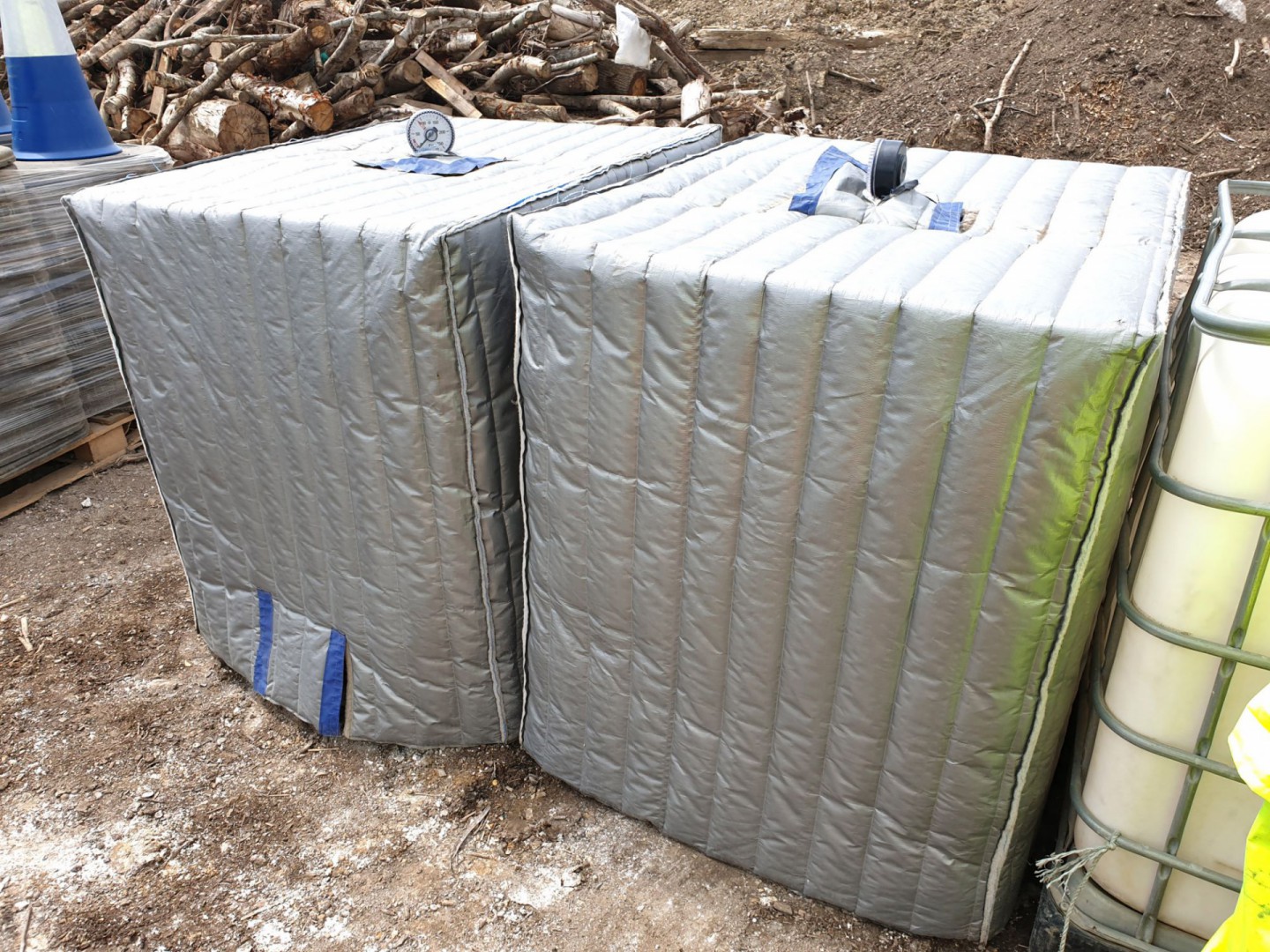 2x insulated plastic IBC's
