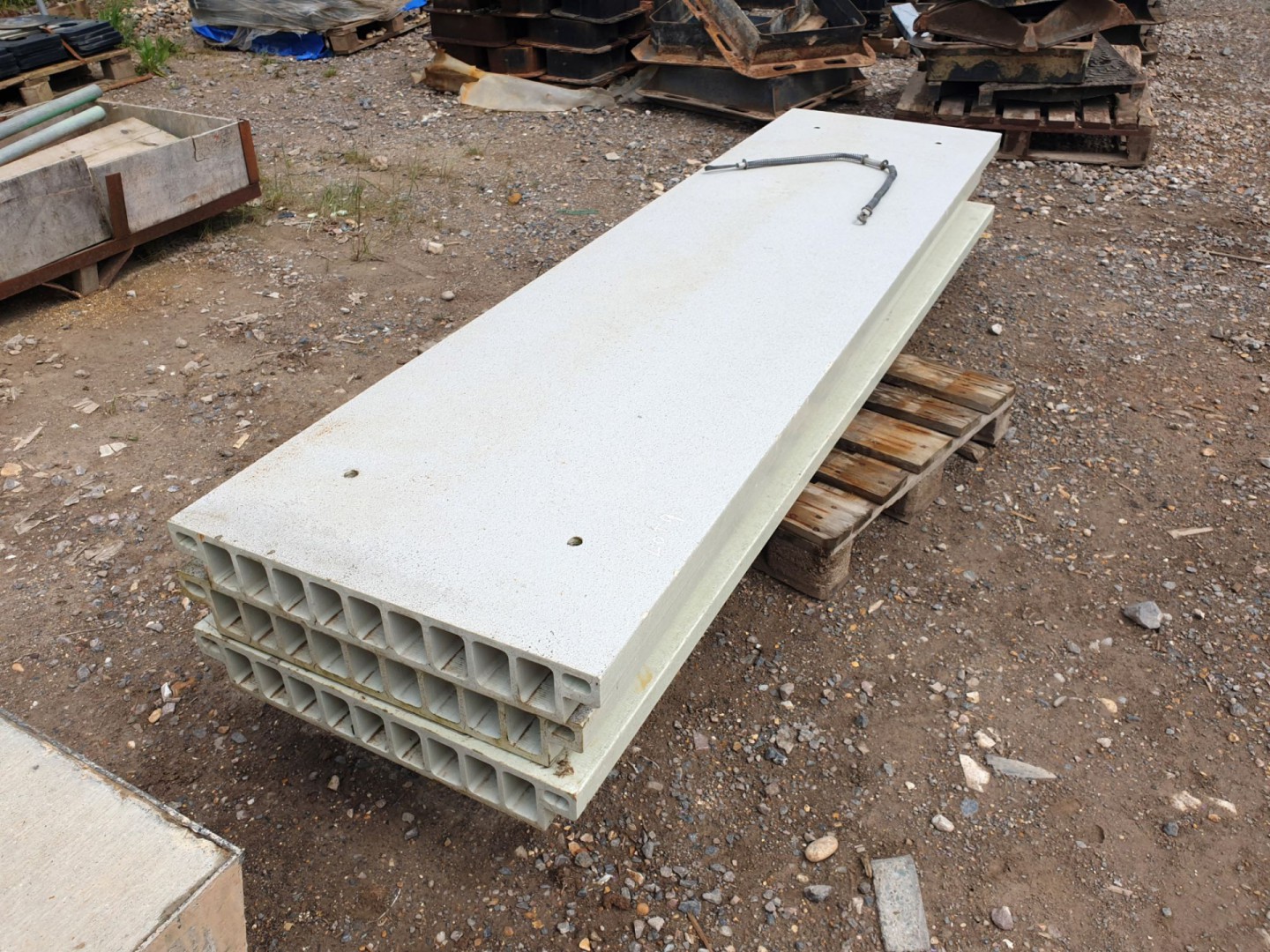 3x 2520x650mm approx composite drainage channels o...