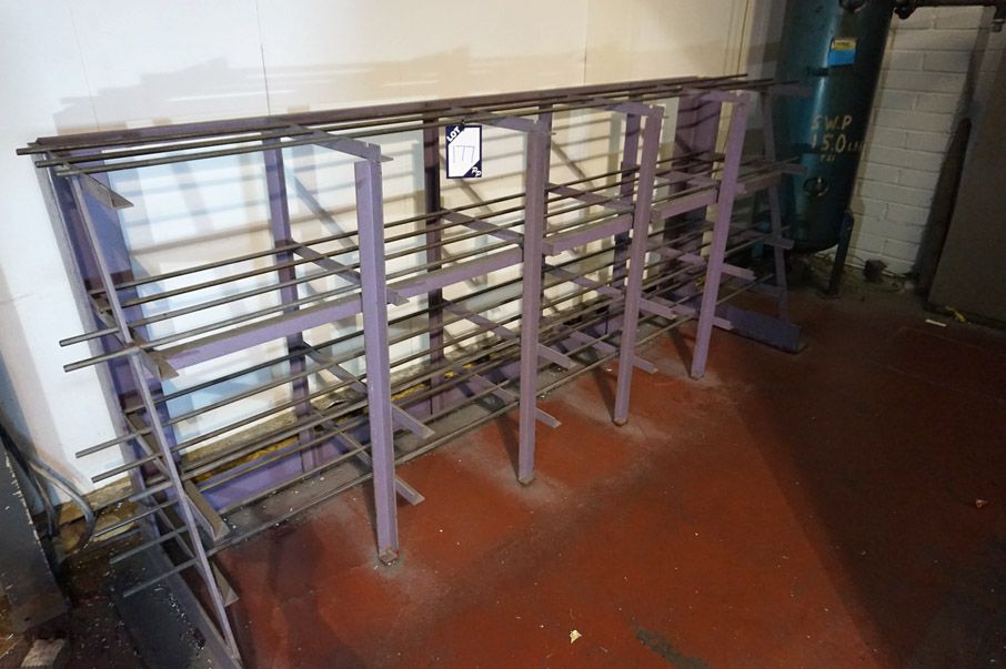 Single sided bar rack, 4 shelf, 2800mm wide