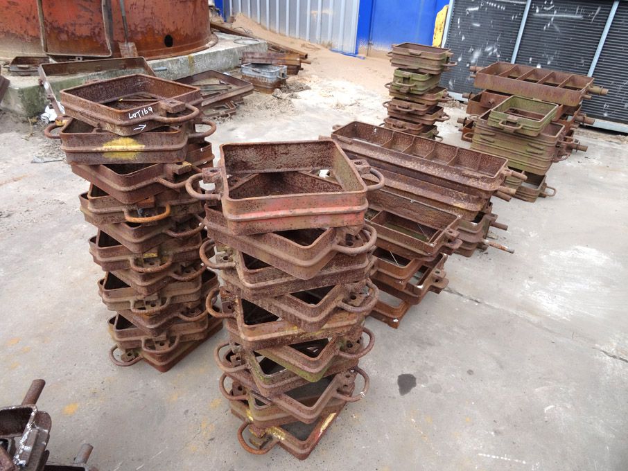Qty various metal mould boxes as lotted