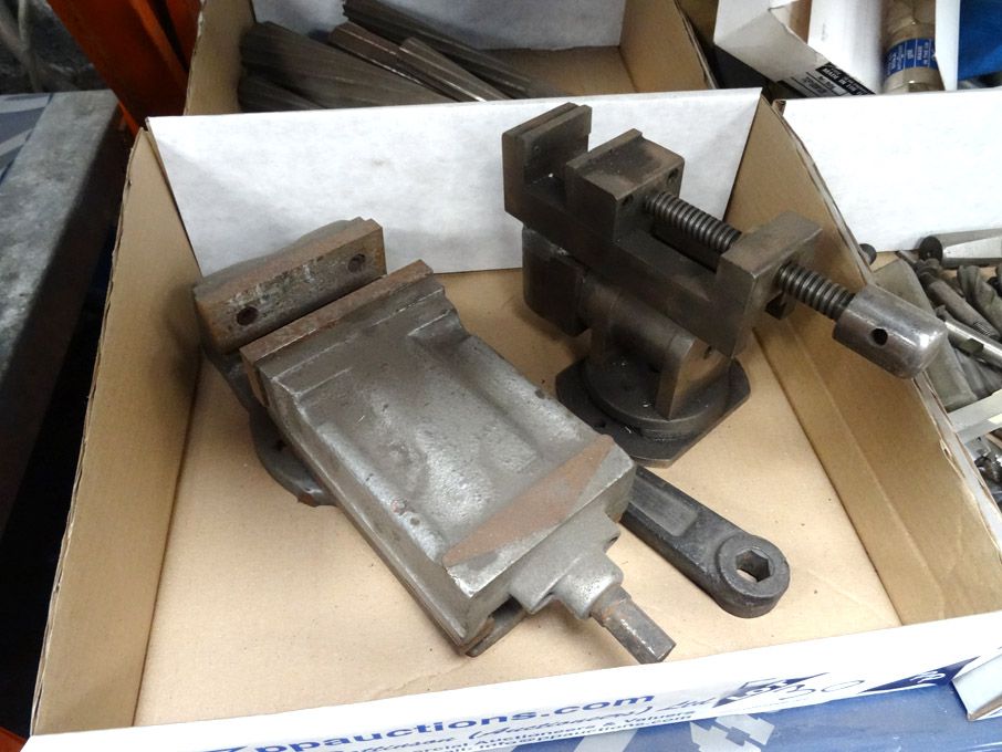 100mm machine vice & similar 50mm tilting machine...