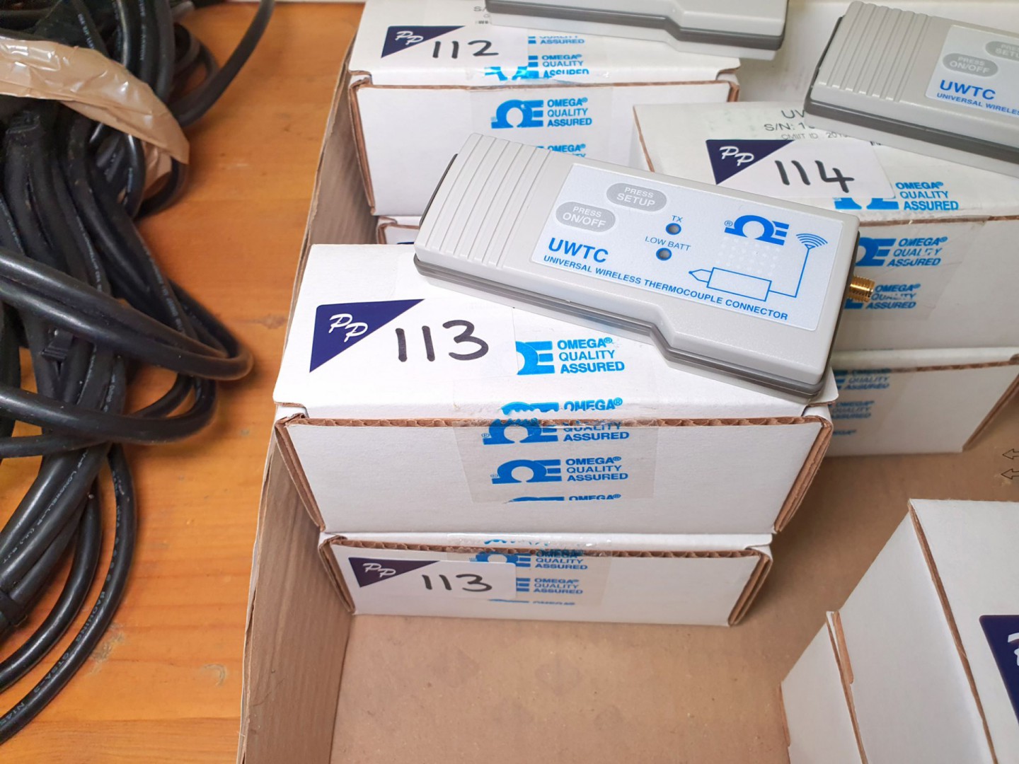 2x Omega UWTC-2 universal wireless thermocouple co...