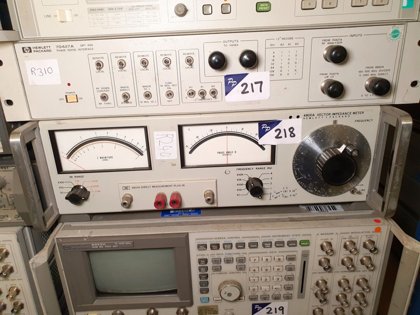 HP 4800A vector impedance meter with 4801A plug in...