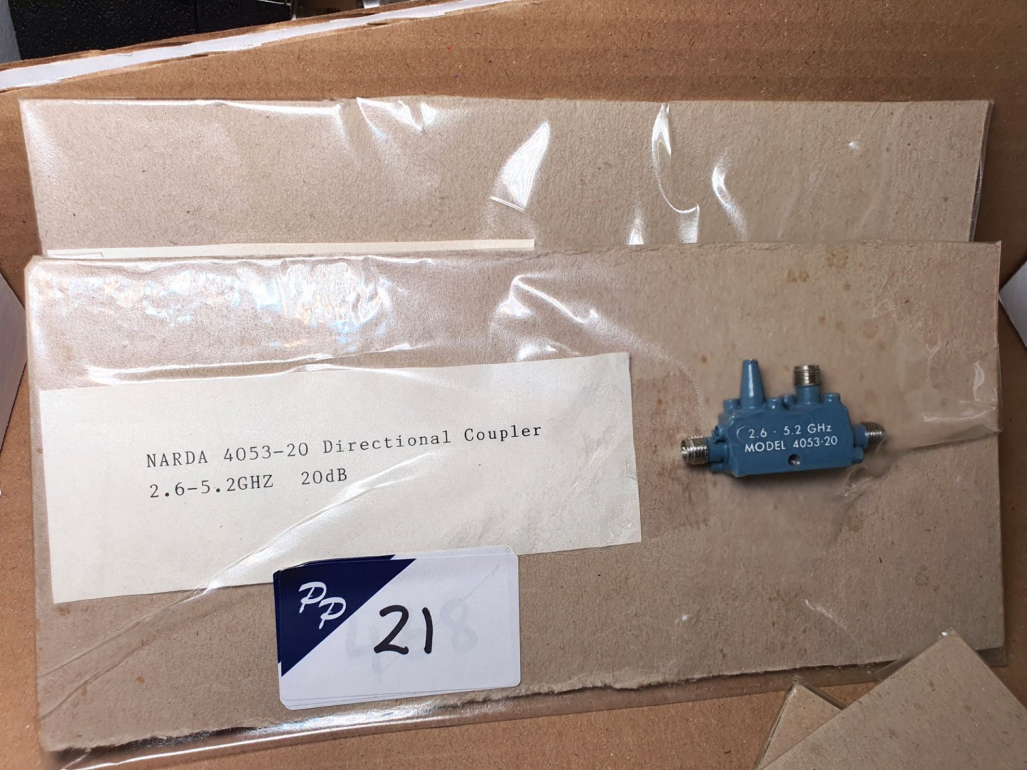Narda 4053-20 directional coupler, 2.6 - 5.2GHz, 2...
