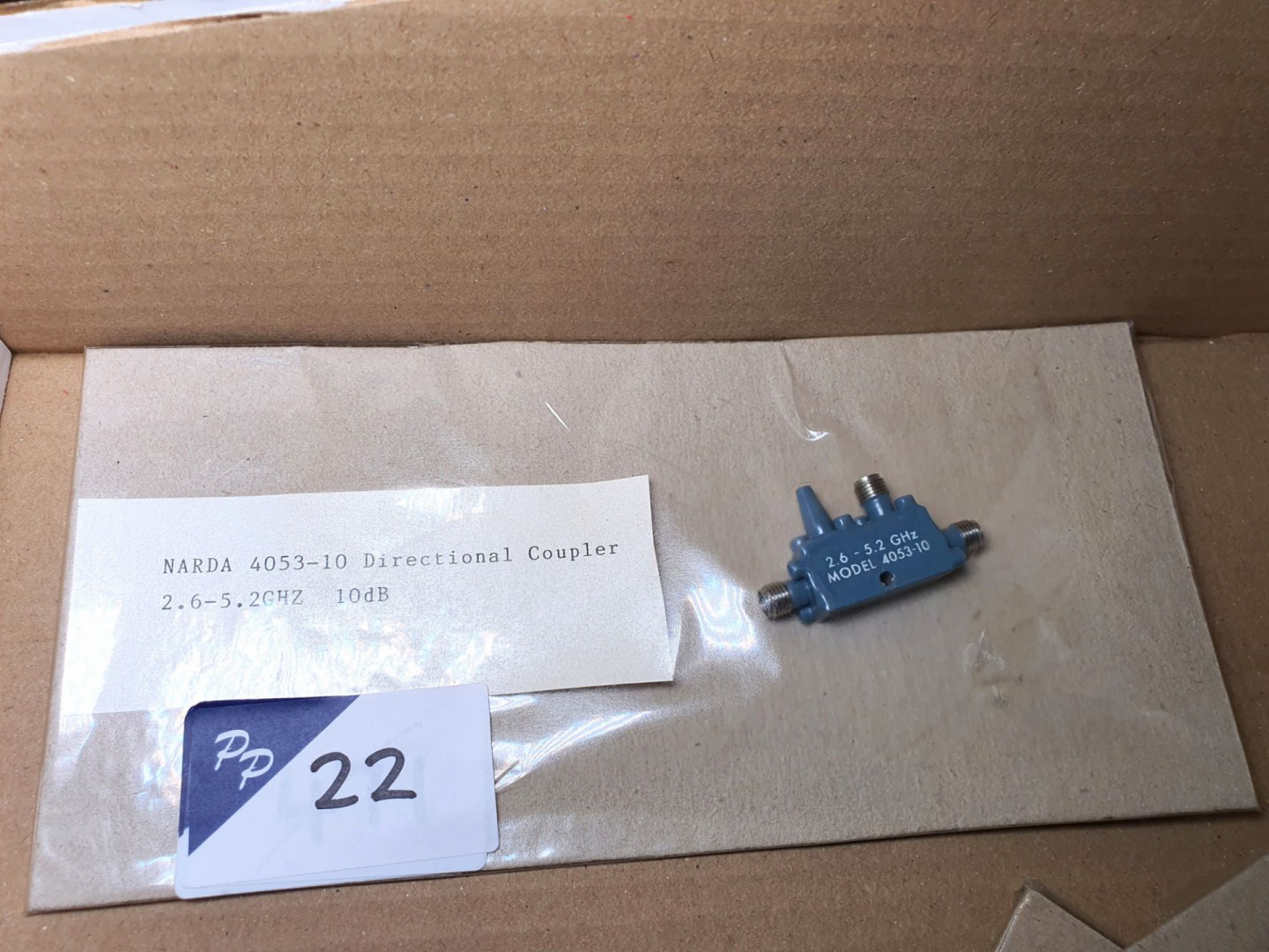 Narda 4053-10 directional coupler, 2.6 - 5.2GHz, 1...