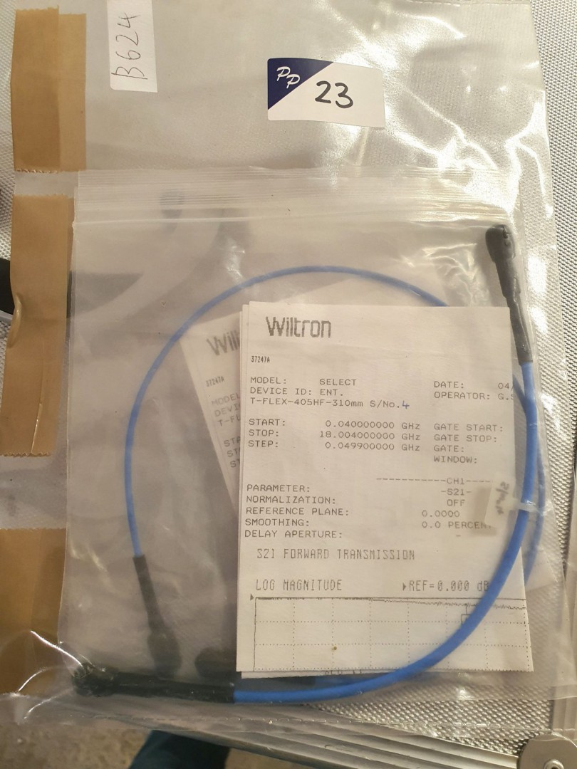 2x Wiltron 37247 SMA cables with cal paperwork in...