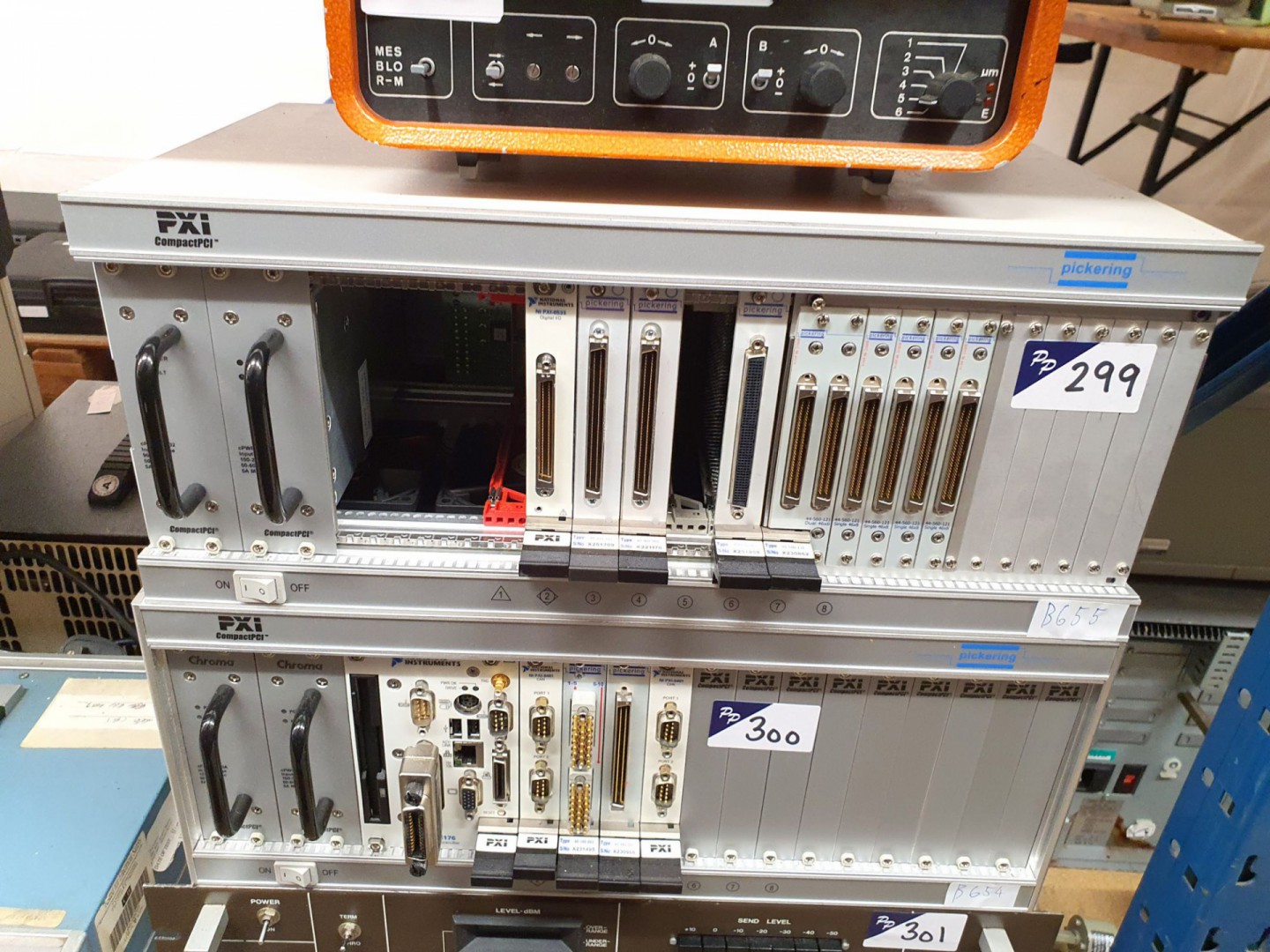 Pickering PXI mainframe with 1x NI PXI-6533 & 3x P...