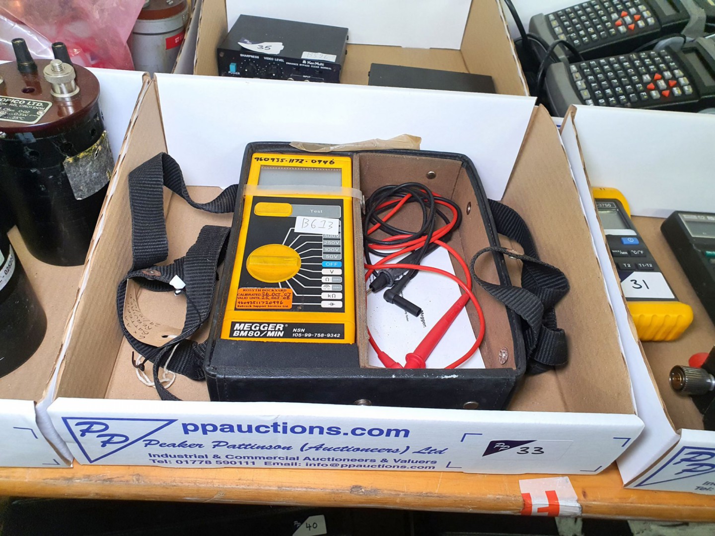Megger BM80 insulation tester in case with leads (...