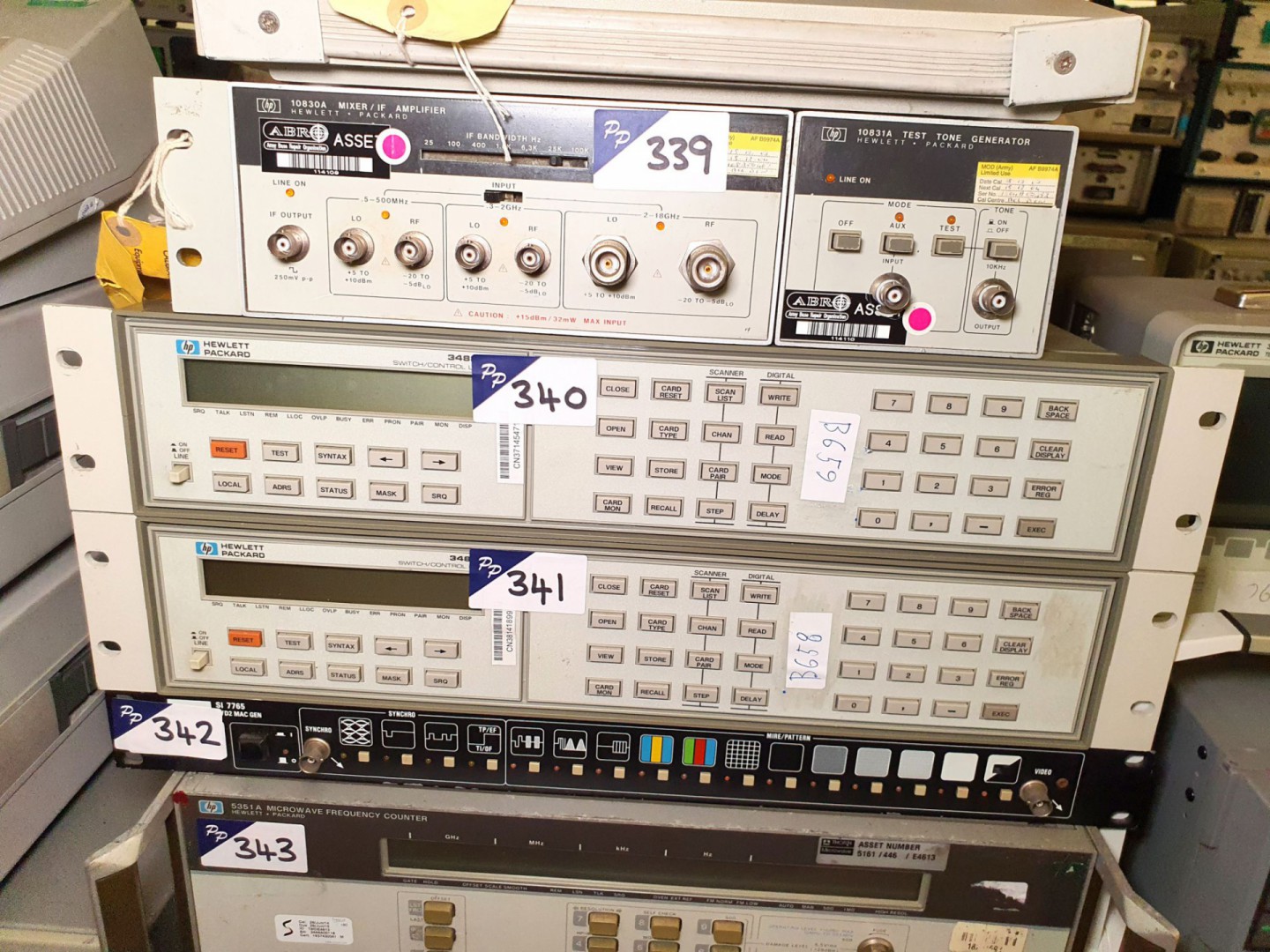 HP 3488A with 4471A & 4473A cards (B659) - Lot loc...