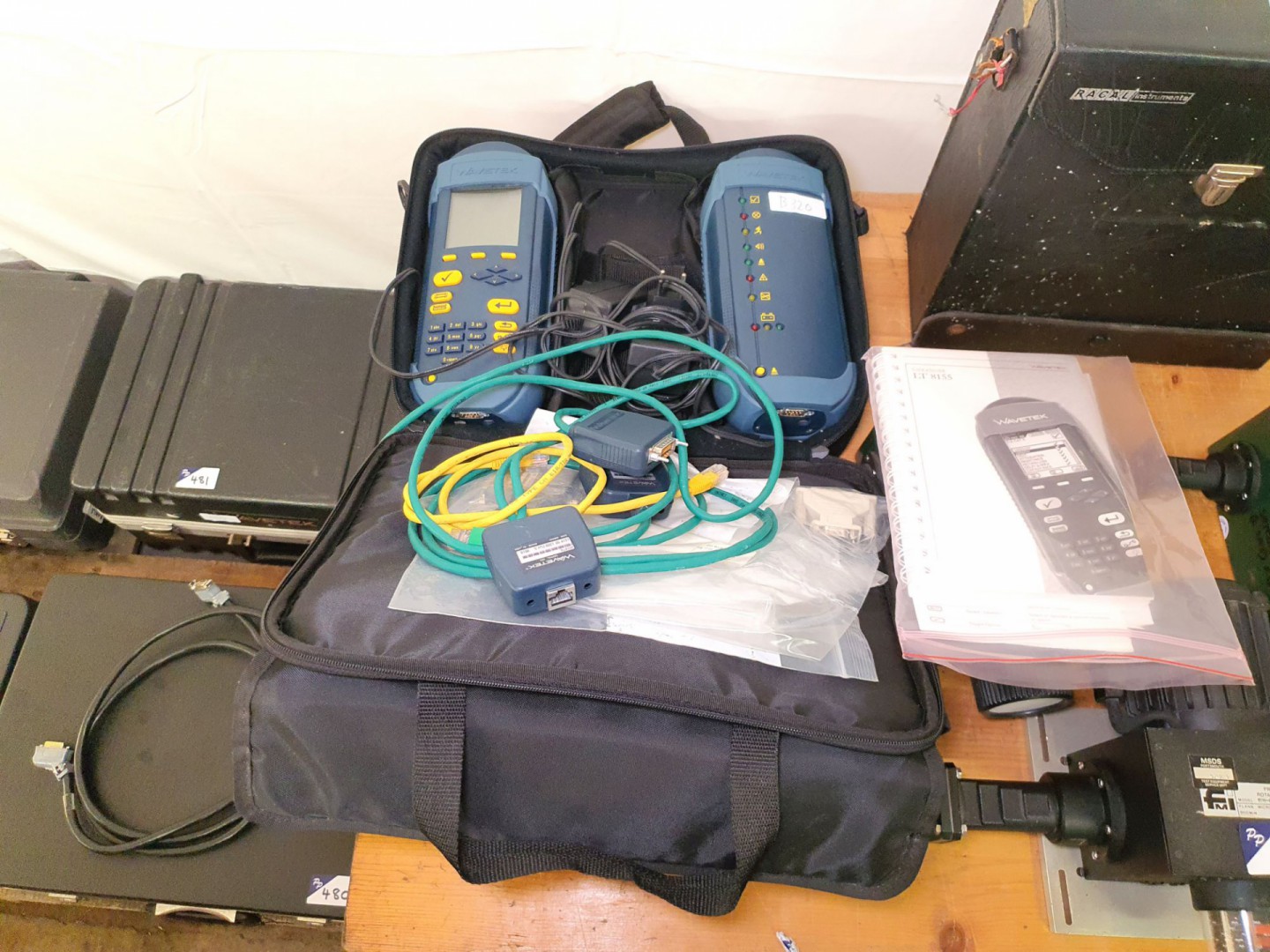 Wavetek LT 8100 cable tester in padded bag with ac...