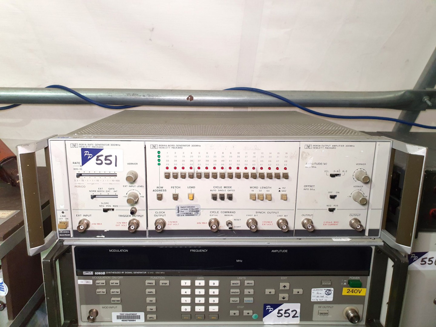 HP 8080A with 8081A rate generator, 8084A word gen...