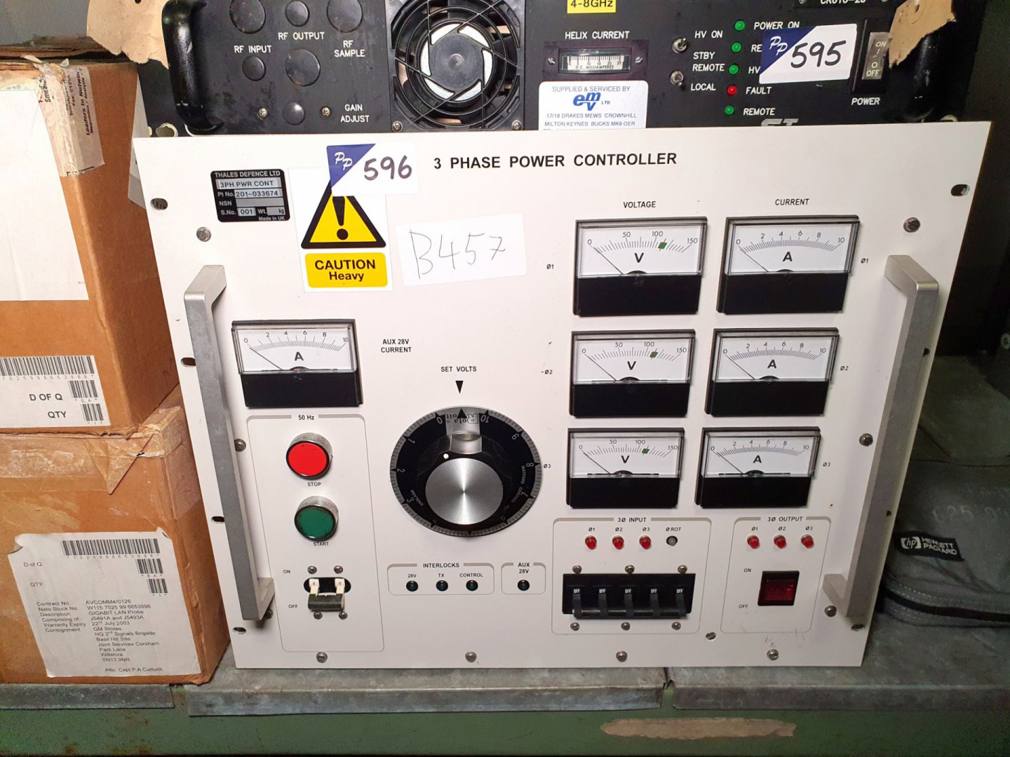 Thales 3 phase power controller, contains 3 phase...