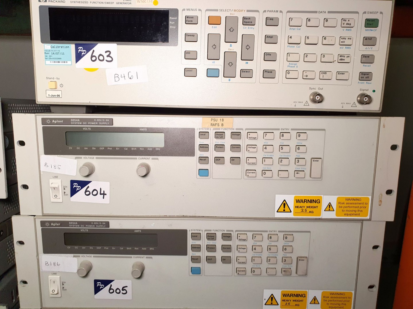 HP 6654A DC power supply, 0-60v, 0-9A (B185) - Lot...
