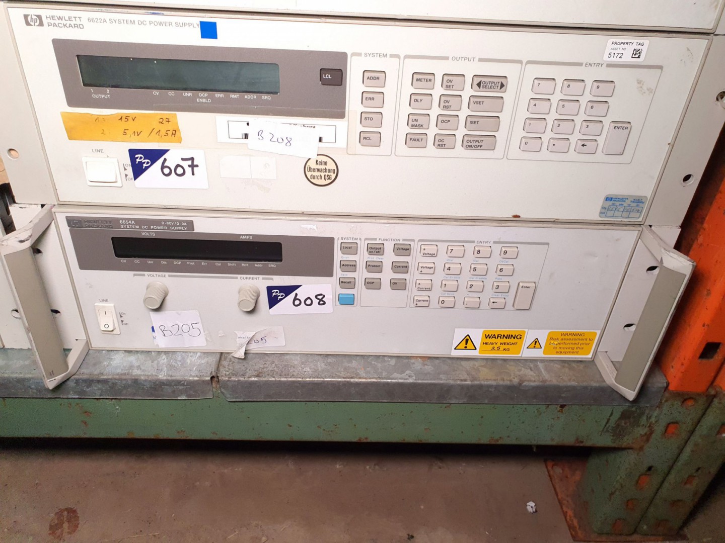 HP 6654A DC power supply, 0-60v, 0-9A (B205) - Lot...
