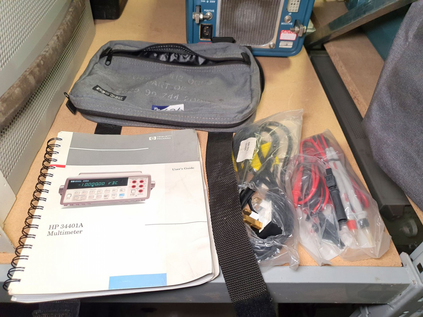 HP/Agilent 34401A ASC kit in pouch with manual, ma...